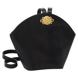 Salvatore Ferragamo Shoulder Bag Leather Black Gold